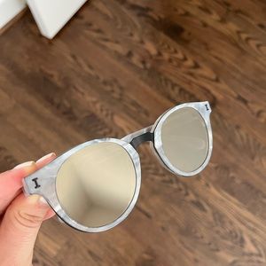 Illesteva grey sunglasses with brownish lenses